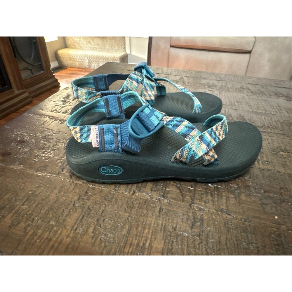 Vintage Chaco Z Cloud 2 Sandal Women’s 7 Slate Teal Plaid Womens Hiking Trail